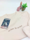 Cries in [Zodiac] Premium Embroidered Sweatshirt Neutrals
